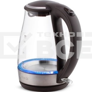 Чайник Vitek VT-7015 (TR) черный/стекло  Мощность 2200 Вт