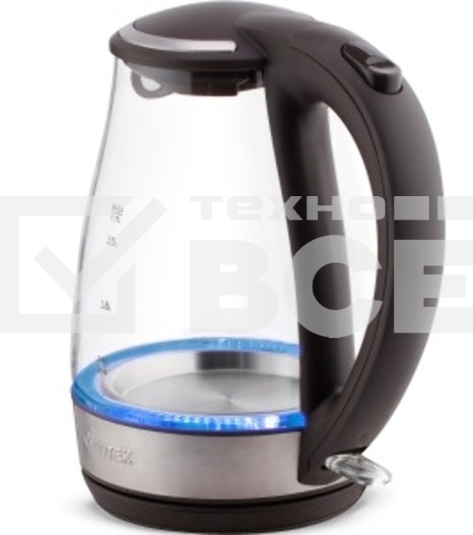 Чайник Vitek VT-7015 (TR) черный/стекло  Мощность 2200 Вт