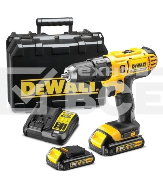 Дрель-шуруповерт DeWalt DCD778S2T-QW, Аккумуляторная, 18В, 2 АКБ, Ударная, Кейс