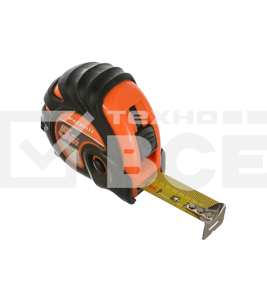 Рулетка PATRIOT MTP-5, ударопрочный корпус, обрезиненная, 5м