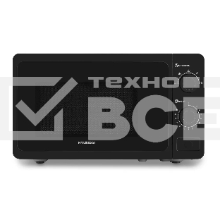 Микроволновая печь Hyundai HYM-M2010 черный, 20 л, 700 Вт, переключатели - поворотный механизм