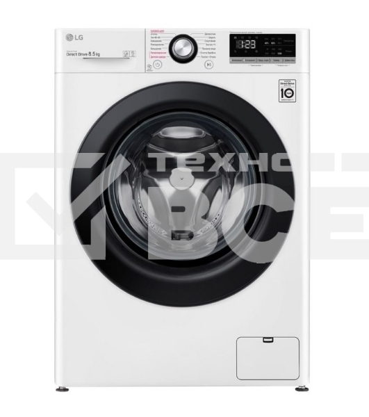 Стиральная машина LG F2V3PS6W белый, загрузка фронтальная 8.5 кг, 1200 об/мин., класс: A