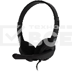 Гарнитура проводная с микрофоном Оклик HS-M600 черный 1.8м накладные оголовье (1900372), фото 1