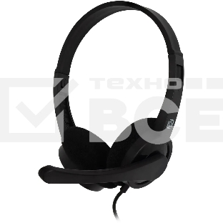 Гарнитура проводная с микрофоном Оклик HS-M600 черный 1.8м накладные оголовье (1900372)