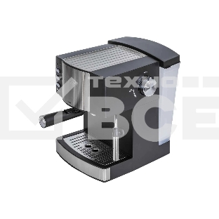 Кофеварка рожковая Pioneer CM111P черный/серебристый, исп. кофе - молотый, 1.5 л, 850 Вт, 15 Бар