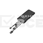 Портативный аккумулятор Powerbank Perfeo ABSOLUTE 10000mah In Micro usb,USB /Out USB,Micro usb,Type-C,Lightning, 2.1А/ Black (PF_B4878), фото8