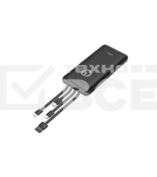 Портативный аккумулятор Powerbank Perfeo ABSOLUTE 10000mah In Micro usb,USB /Out USB,Micro usb,Type-C,Lightning, 2.1А/ Black (PF_B4878)