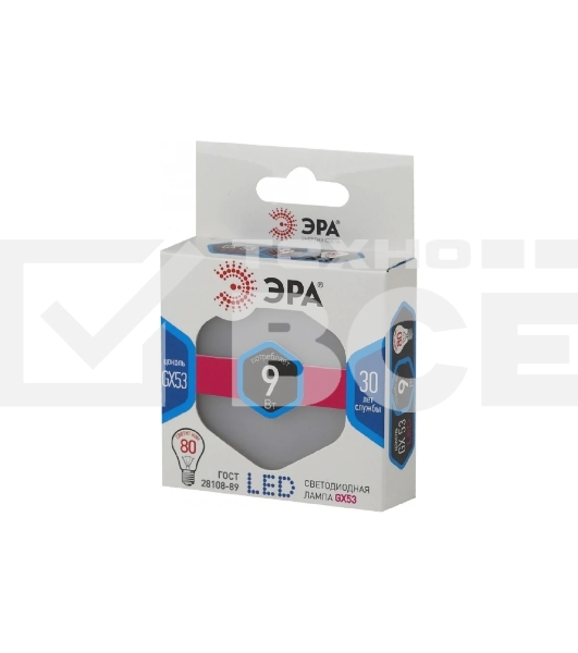 Лампа светодиодная ЭРА Б0020595 STD LED GX-9W-840-GX53