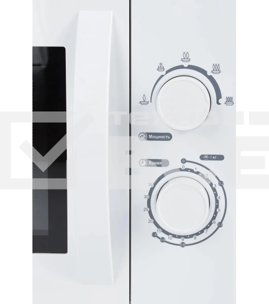 Микроволновая печь Hyundai HYM-M2059 белый, 20 л, 700 Вт, переключатели - поворотный механизм
