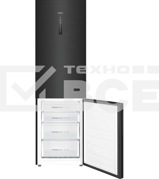 Холодильник Haier C4F740CDBGU1 графитовый двухкамерный 286/115л морозилка снизу, No Frost