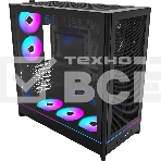 Компьютерный корпус Montech HS01 PRO черный без БП ATX 5x120мм 2xUSB 3.0 1xUSB3.1 audio, фото 1