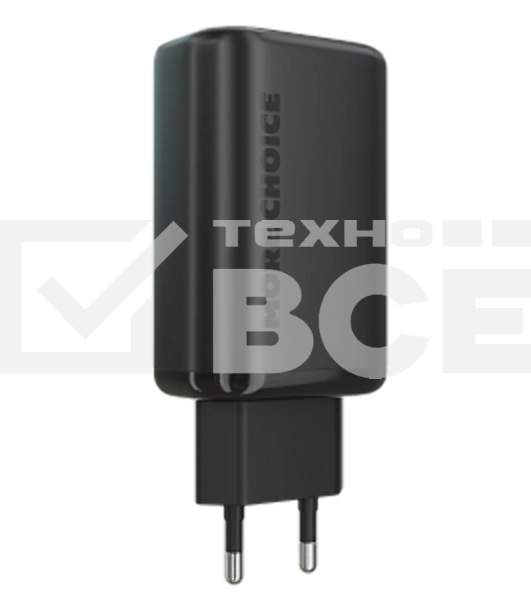Сетевое зарядное устройство MORE CHOICE NC79a 1USB+2Type-C 3.0A PD 65W быстрая зарядка для Type-C 2м, черный