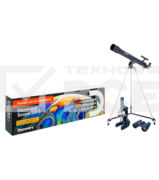 Телескоп Levenhuk Discovery Scope 3 с книгой 77822