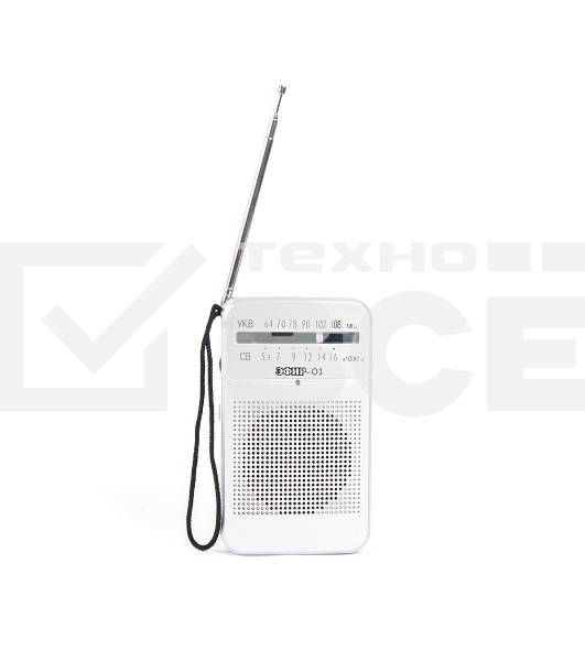 Радиоприемник ЭФИР 01 УКВ 64-108МГц, бат. 2*АА белый
