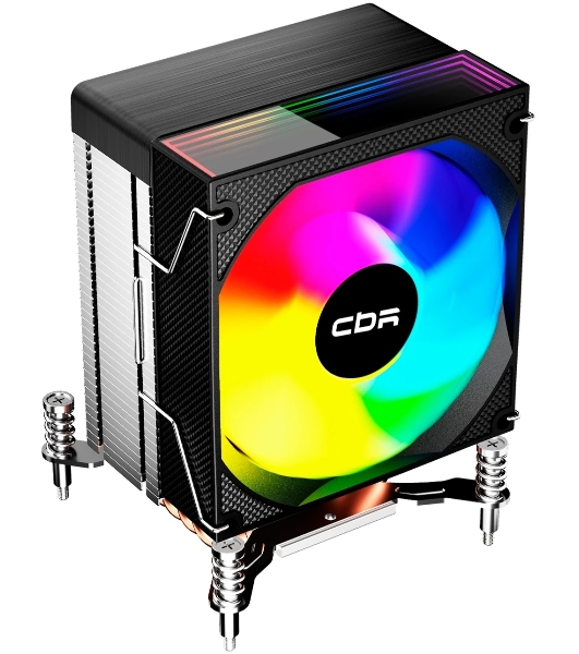 Кулер для процессора CBR CBR-CC-3160-RGB-PWM Al+Cu, 3 heat pipes, Socket 775/1366/1155/1156/1150/1151/1200/1700/AM2/АМ2+/АМ3/AM3+/FM1/FM2/AM4/AM5, TDP 160W, 90mm Fan, 2600RPM, HB, RGB, PWM, 32db