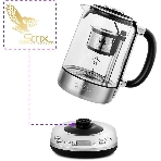 Чайник электрический Kitfort KT-6116 1.7 л, 2200 Вт, нержавеющая сталь/черный (корпус: стекло), фото6