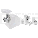 Мясорубка электрическая Ротор Альфа Р ЭМШ 35/250-3 белый, 1500 Вт, 0.58 кг/мин, реверс, защита от перегрузки, насадки - 4, фото2