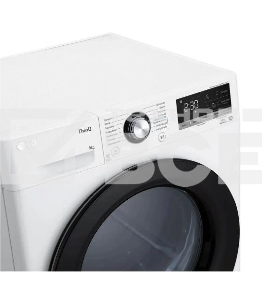 Сушильная машина LG DC90V3V6W белый, 9 кг, сушка - тепловой насос, программ - 14, 60 x 85 x 66 см