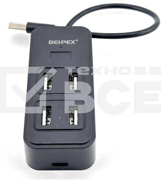 Разветвитель USB 2.0 BPH-1901T 4порт. черный