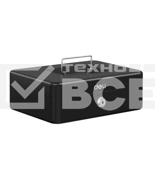 Сейф для денег Deli ET505 85х 250х 180 мм, ключевой, чёрный
