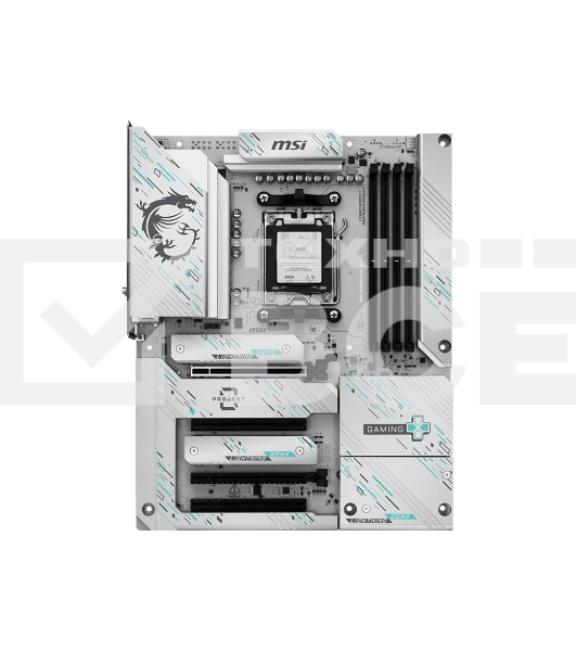 Материнская плата MSI B850 GAMING PLUS WIFI PZ, AM5, AMD B850, 4xDDR5, 4xSATA, 3xM.2, 1xPCIe 5.0 x16, 1xPCIe 4.0 x4, 2xPCIe 3.0 x1, 1xDP, 1x5Gb LAN, Wi-Fi 7, Bluetooth 5.4, 2xUSB-C 10Gbps, 1xUSB-C 5Gbps, 1xUSB-A 10Gbps, 1xUSB-A 5Gbps, 4xUSB-A 2.0, 3x3.5 м