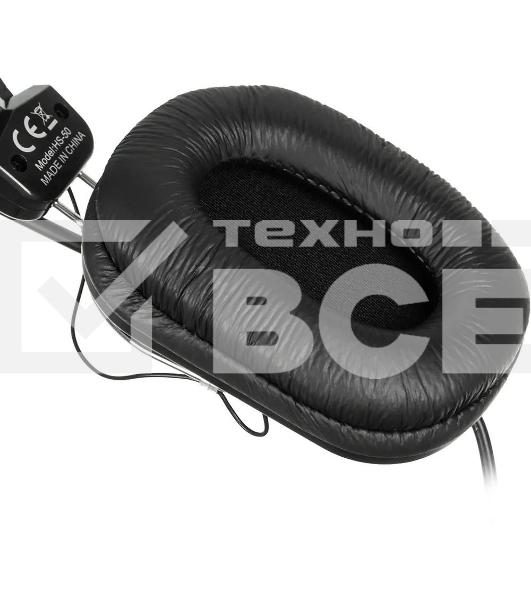 Гарнитура проводная A4Tech HS-50, черный/серебристый