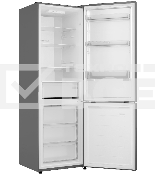 Холодильник Candy CFN6185S серебро двухкамерный 207/91 л морозилка снизу, No Frost