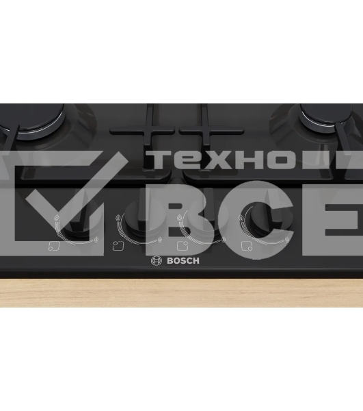 Газовая варочная панель Bosch PGP6B6K90R черный