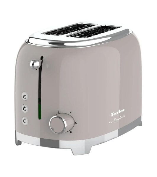 Тостер Tesler TT-260, серый, 815 Вт, 2 слота