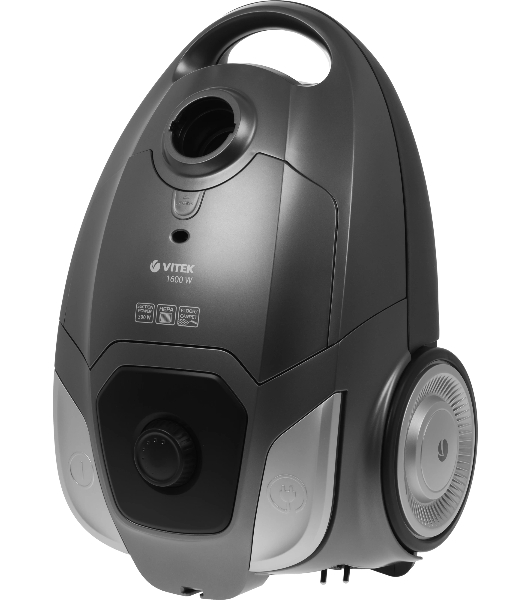 Пылесос Vitek VT-1828 серый, 300/1600 Вт, уборка сухая, пылесборник мешок 3 л