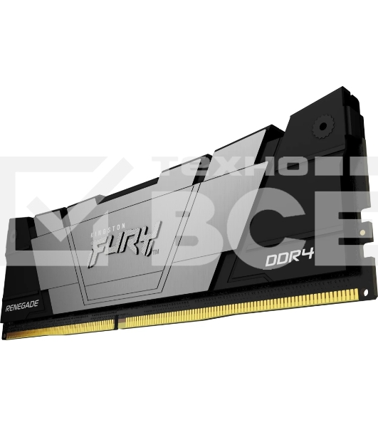 Оперативная память Kingston Fury Renegade, DDR4, 16GB (2x8GB), 3200MHz, CL16, с радиатором, серый/черный