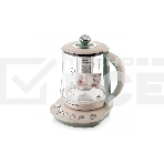 Чайник электрический BRAYER BR1015 2200 Вт,1,5 л, подст, 40-100 °С, завар.чая, стеклян, фото 1