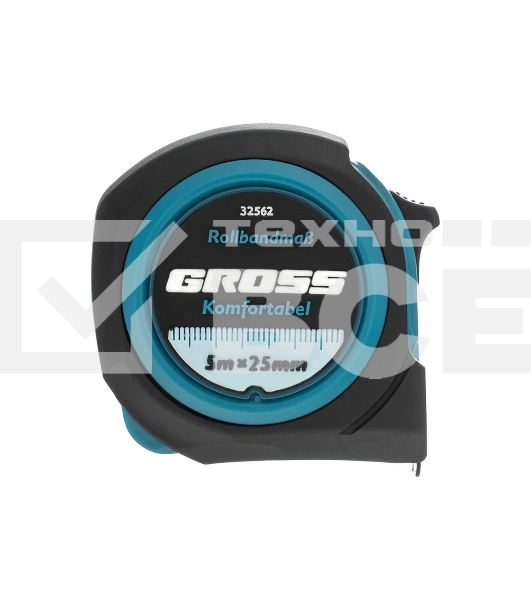 Рулетка Gross Komfortabel, 5 м х 25 мм, обрезиненный корпус