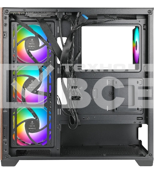 Компьютерный корпус Azza Neptune черный без БП ATX 5x120mm 2x140mm 2xUSB2.0 1xUSB3.0 audio bott PSU