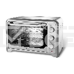 Мини-печь BQ EO1002B Steel-Black. Мощность 1600 Вт, Объем 30 л, Конвекция, 5 режимов работы, Таймер до 60 мин, фото4