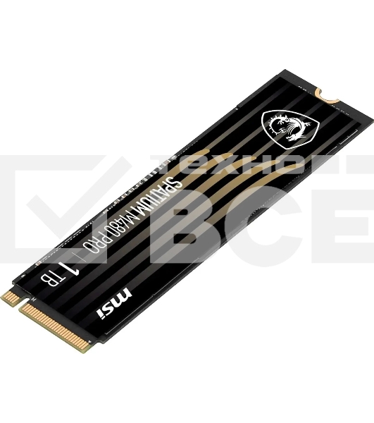 Накопитель SSD MSI SPATIUM M480 PRO, 1000GB, M.2 2280, PCIe 4.0 x4, NVMe, R/W 7400/6000