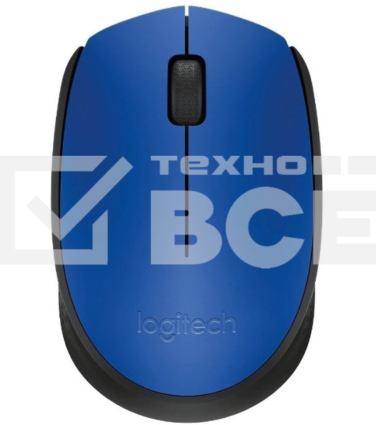 Мышь беспроводная Logitech M170 синий, 1000 dpi, радиоканал, USB, кнопки - 3
