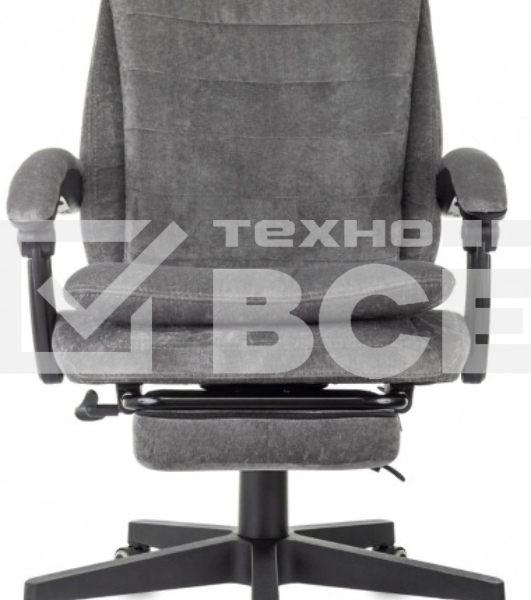 Кресло руководителя Бюрократ T-9950MSG-F Fabric серый Light-19, крестов. пластик, подст. для ног