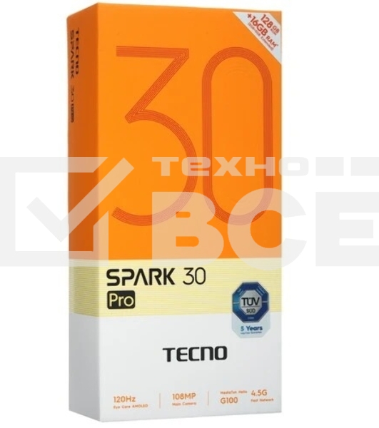 Смартфон Tecno SPARK 30 Pro, 8/128Gb, черный