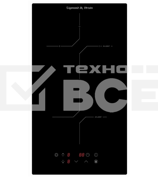Электрическая варочная панель Zigmund & Shtain CN 38.3 B Hi-Light, независимая, черный