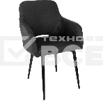 Кресло офисное Бюрократ CH-380F черный, эко.кожа, на ножках металл, фото 1