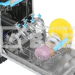 Встраиваемая посудомоечная машина Korting KDI 45570, нержавеющая сталь, 44.8 см, 10 компл., 47 дБ, класс A++, фото5
