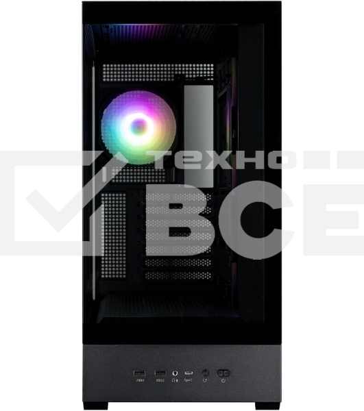 Компьютерный корпус ZALMAN P40 DS, ATX, черный, WINDOW, 9.1-inch LCD screen, 2xCombo(2.5” or 3.5”), 1x2.5”, 1xUSB TYPE-C, 2xUSB 3.0, SIDE 3x120мм ARGb, REAR 1x120мм ARGb