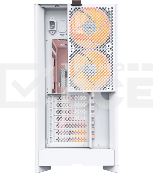 Компьютерный корпус Montech HS01 PRO белый без БП ATX 5x120мм 2xUSB 3.0 1xUSB3.1 audio