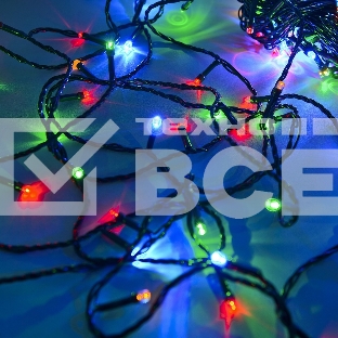 Гирлянда светод. Funray Дождик, SE-RAIN-200M, 10н по 2м, 200LED, мульти(4цв.), контр, зел.шн 1,5м,