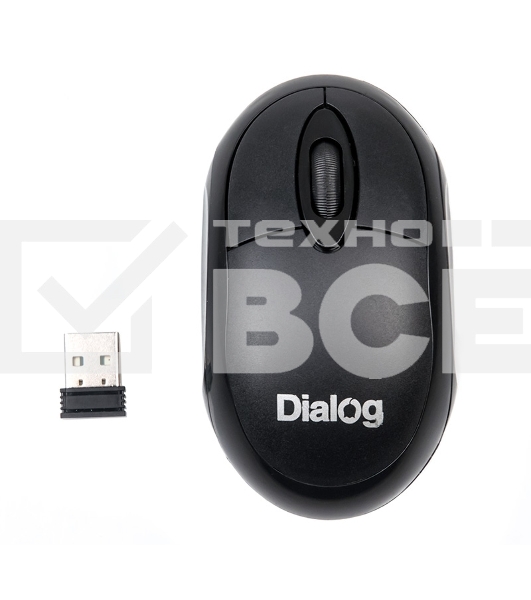 Мышь беспроводная Dialog Comfort MROC-10U черный, 1200 dpi, радиоканал, USB, кнопки - 3