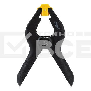 Струбцина-зажим пружинная Deli DL110004 длина 100мм, макс.диаметр зажима 30мм, макс.усилие зажима 120N