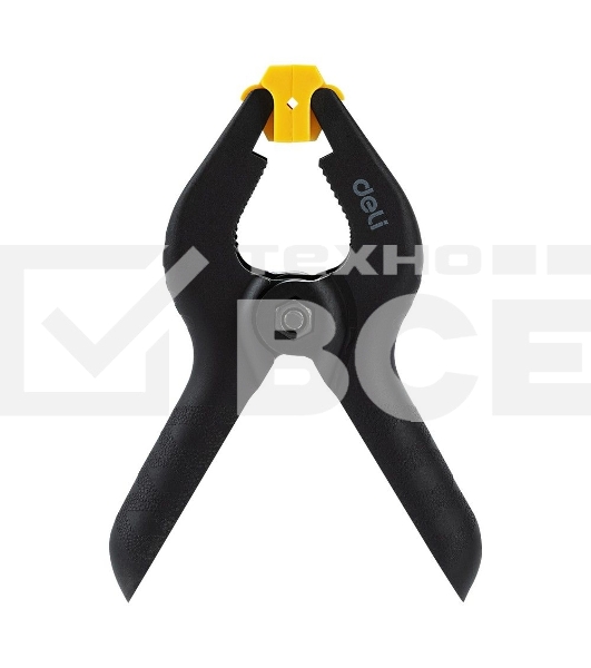 Струбцина-зажим пружинная Deli DL110004 длина 100мм, макс.диаметр зажима 30мм, макс.усилие зажима 120N