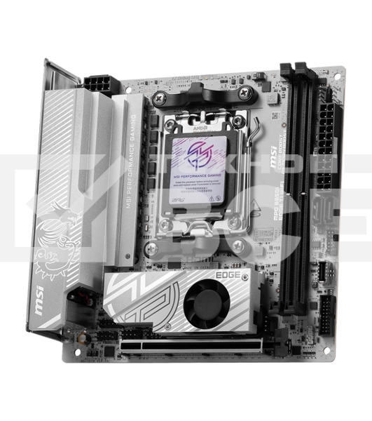 Материнская плата MSI MPG B850I EDGE TI WIFI, AM5, AMD B850, 2xDDR5, 2xSATA, 2xM.2, 1xPCIe 5.0 x16, 1xHDMI, 1x5Gb LAN, Wi-Fi 7, Bluetooth 5.4, 1xUSB-C 20Gbps, 3xUSB-A 10Gbps, 2xUSB-A 5Gbps, 2x3.5 мм, 7.1, Mini-ITX