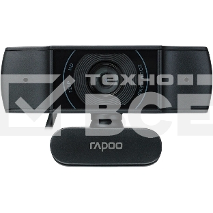 Веб-Камера Rapoo C200, USB 2.0, 1280x720/640x480, 2.0Mpx, Микрофон, Крепление: зажим, Черный